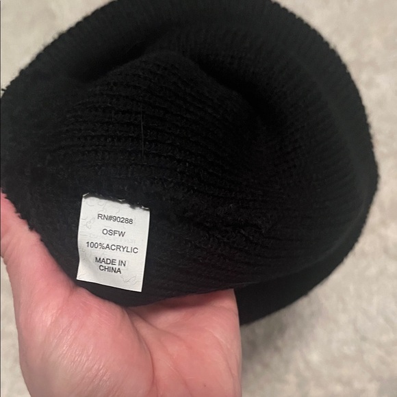 Adidas Black Knit Hat with Gold Emblem - Picture 6 of 8